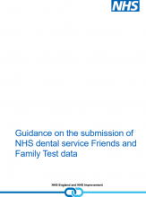 Guidance on the submission of NHS dental service Friends and Family Test data